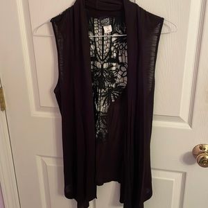 M black rayon dressy vest